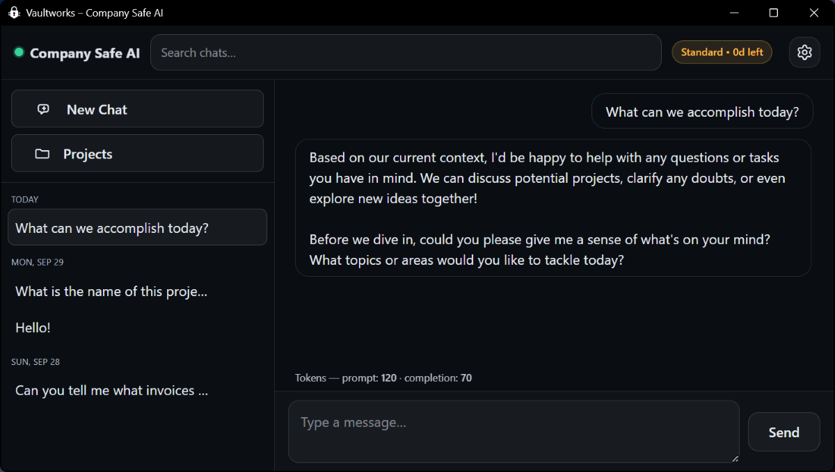 Secure AI app preview